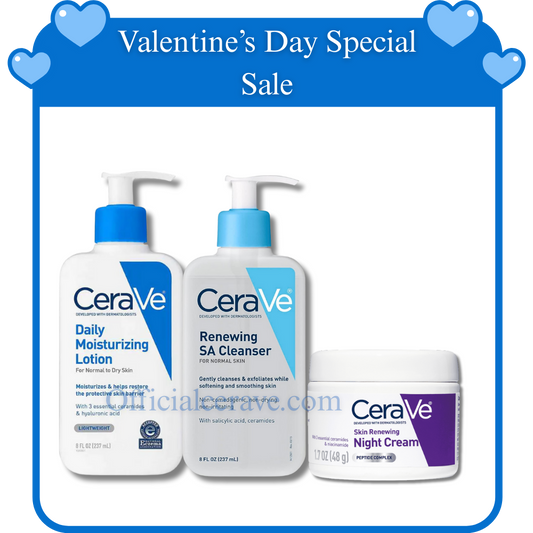 (Valentine’s Day Special Sale) CeraVe Moisturizer & Renewing SA Cleanser