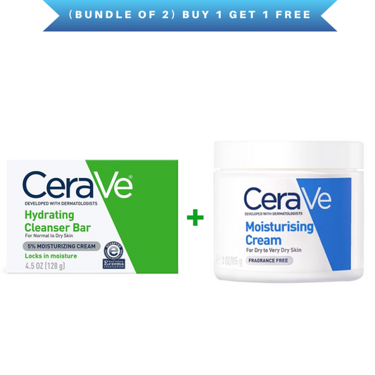 (Bundle of 2) Moisturizing Cream with Hydrating Cleanser Bar